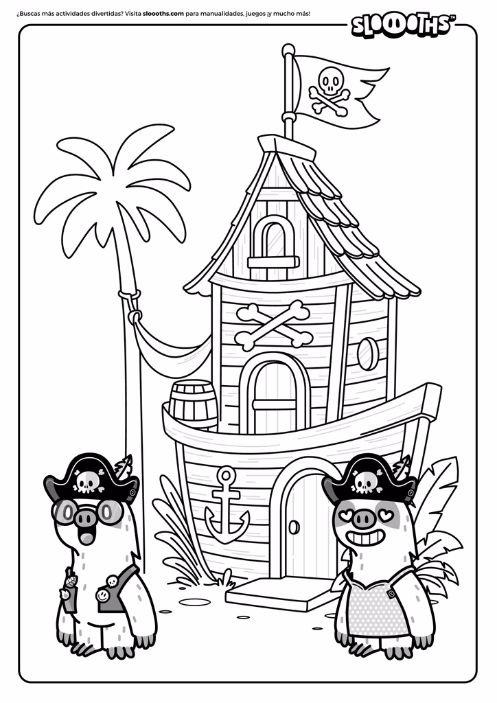 Página para colorear Club de piratas