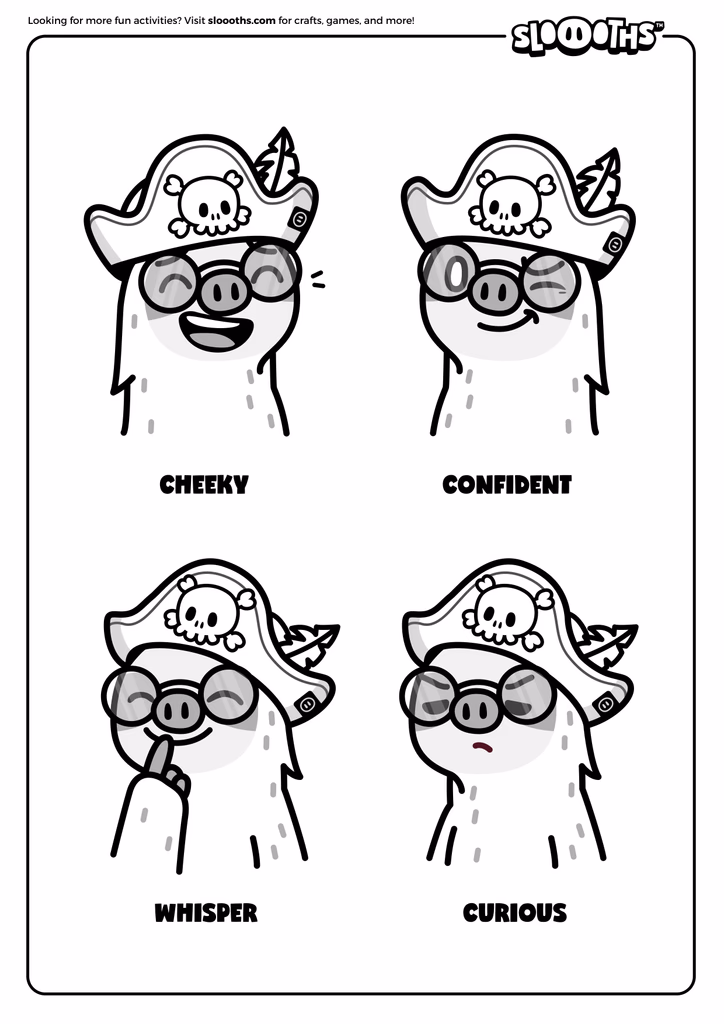 Milo's Expressions colouring page