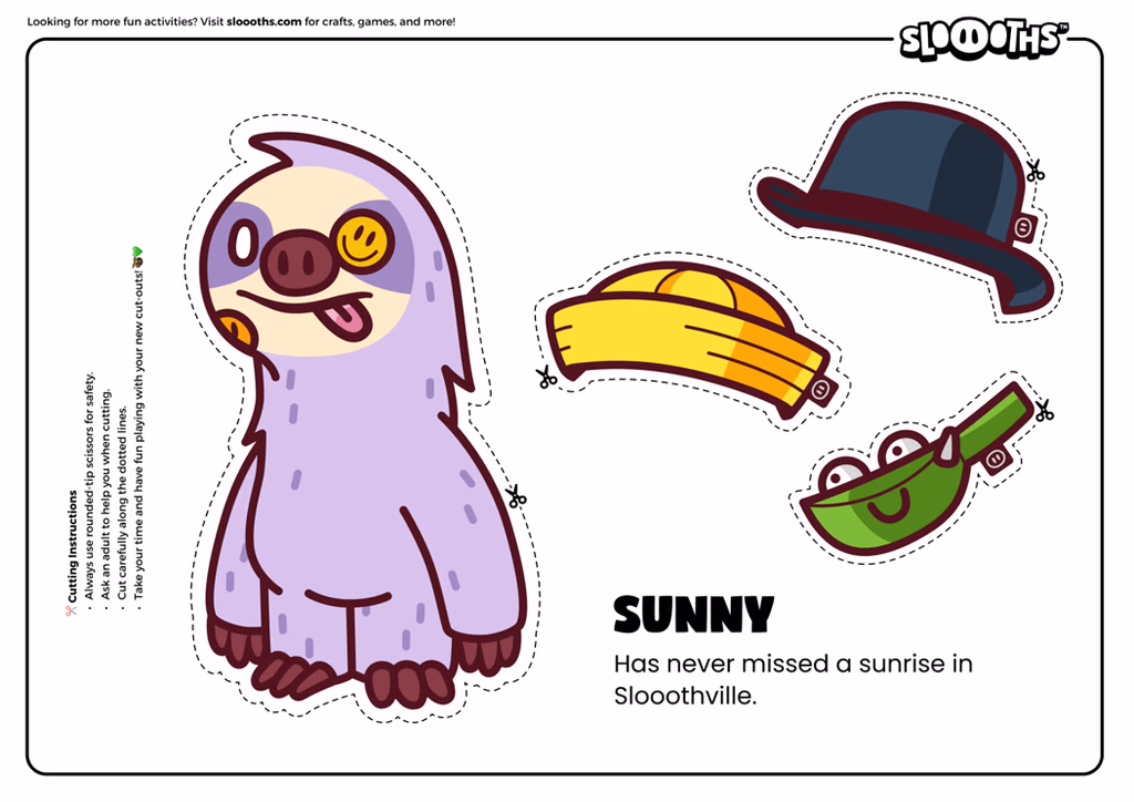 Sunny cutout sheet
