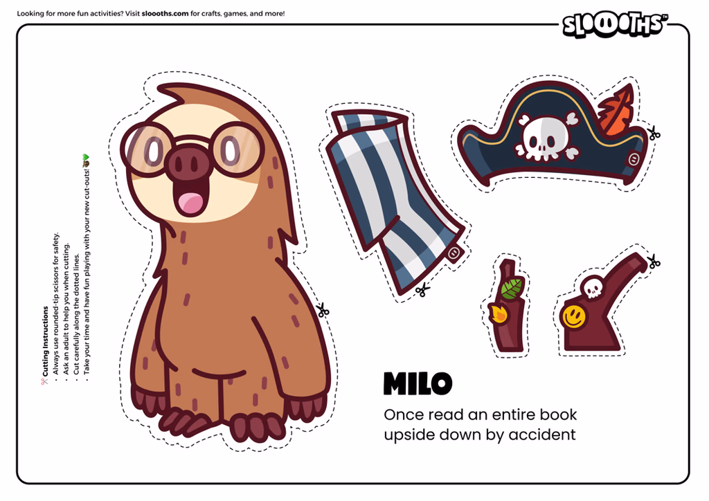Milo cutout sheet