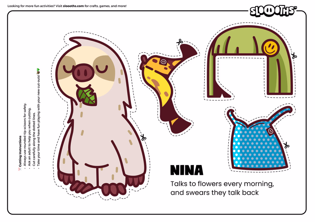 Nina cutout sheet