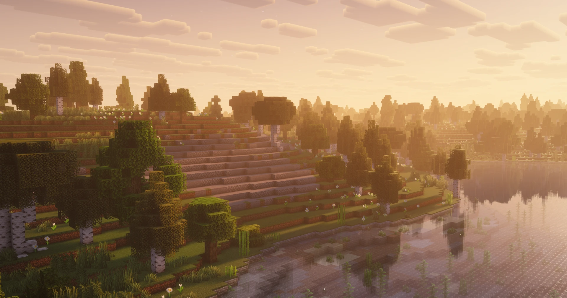 Hearthglade — a warm glowing forest glade in the Slooothville Minecraft world