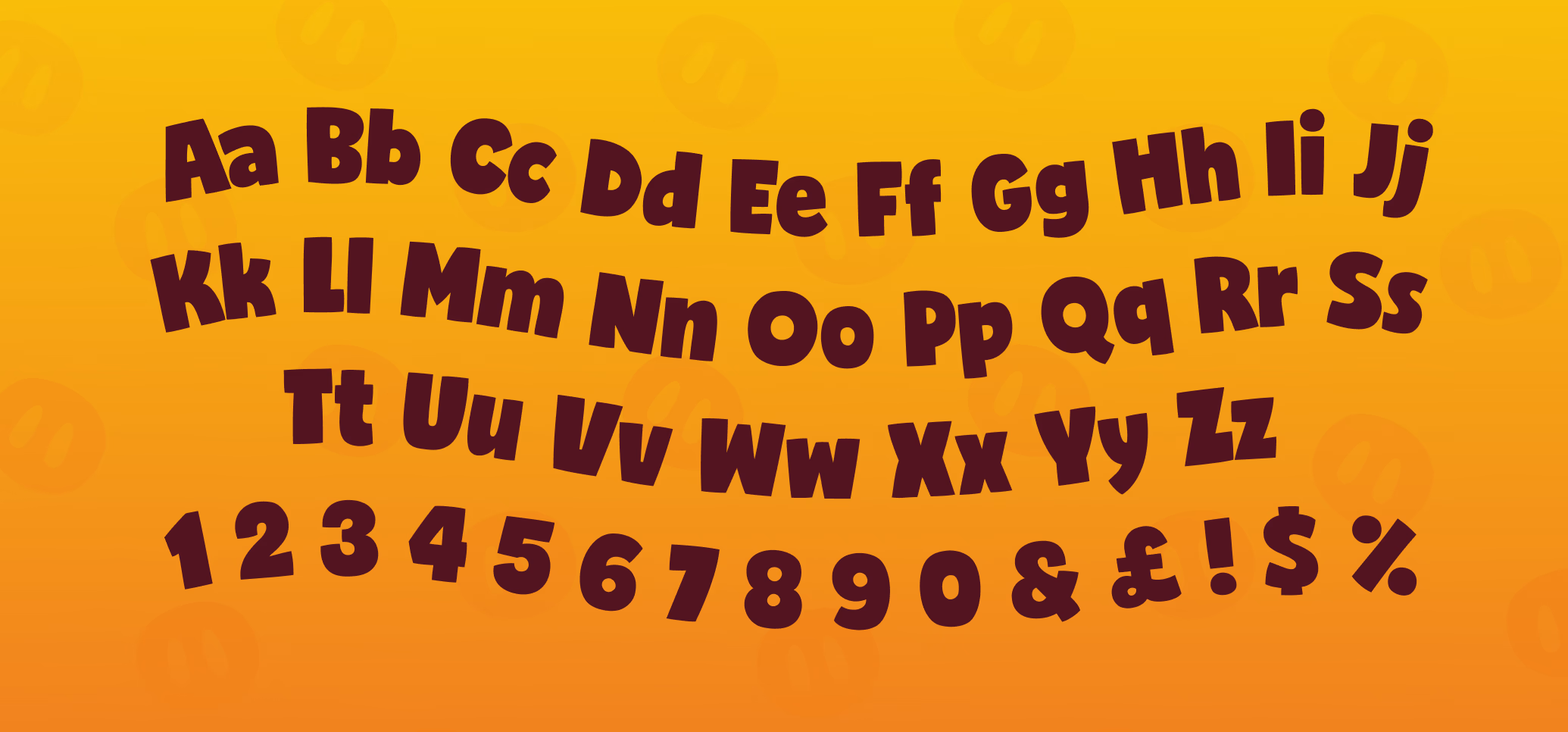 Bjola font specimen